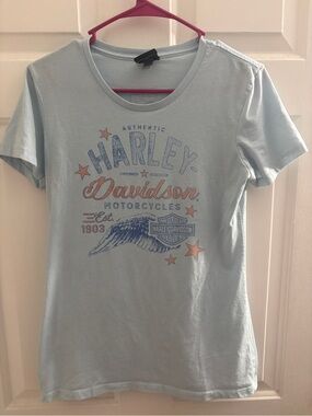 Harley-Davidson Pale Blue Logo Tee